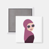 イスラムのスカーフのムスリマヒジャブレディスタイル マグネット (正面/裏面)