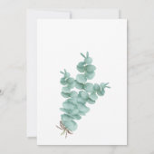 イスラムのビスミラユーカリ優雅な結婚式 招待状 (裏面)