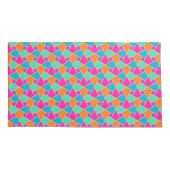 イスラムのモザイク明るい色の金ゴールド効果アウトライン 枕カバー (裏面-左)