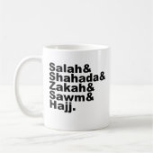 イスラムの五つの柱|イスラム祈りの言葉信仰 コーヒーマグカップ (左)
