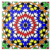 イスラムの幾何学模様のタイル タイル (正面)