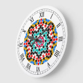 イスラムの幾何学模様の壁時計 ラージ壁時計 (傾斜)