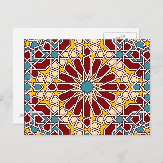 イスラムの幾何学模様はがき ポストカード (正面/裏面)