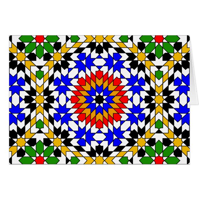 イスラムの幾何学模様カード (正面横)