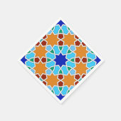 イスラムの幾何学的パターン スタンダードカクテルナプキン (角)