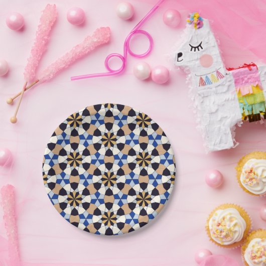 イスラムの幾何学的パターン  ペーパープレート (パーティー)