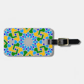 イスラムの幾何模様の荷物タグ ラゲッジタグ (正面横)