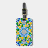 イスラムの幾何模様の荷物タグ ラゲッジタグ (正面縦)