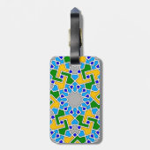 イスラムの幾何模様の荷物タグ ラゲッジタグ (裏面縦)