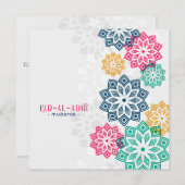 イスラムの文様を持つEid al adhaアラビアの挨拶 シーズンカード (正面/裏面)