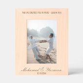 イスラムの贈り物の木彫りムスリムの結婚サイン レーザー彫刻フレーム