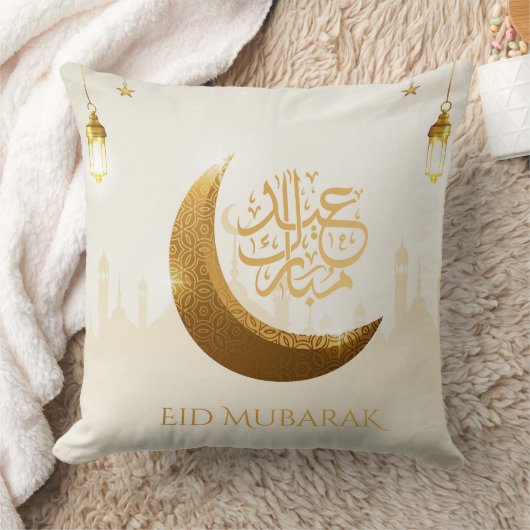 イスラムの魔法のラマダン・ランタン – Eid Mubarak クッション (ブランケット)