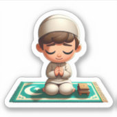 イスラムやる気を起こさせる教徒の子供の少年のためのイスラム祈りの言葉 シール (正面)