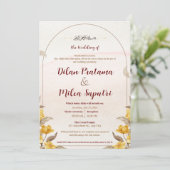 イスラムをテーマにした結婚式招待状カード 招待状 (スタンド正面)