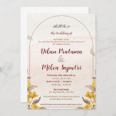 イスラムをテーマにした結婚式招待状カード 招待状 (正面/裏面)