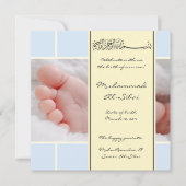 イスラムアキカベビーフォト誕生ビスミラ招待状 招待状 (正面)