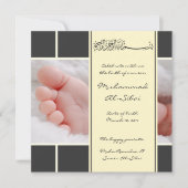イスラムアキカベビーフォト誕生ビスミラ招待状 招待状 (正面)