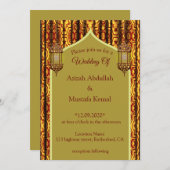 イスラムアラ結婚ビア語 招待状 (正面/裏面)