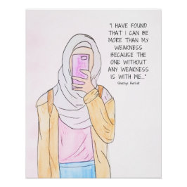 イスラムウォーターカラーアートプリントスタイル1 ポスター