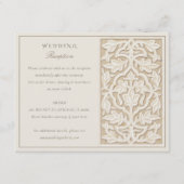 イスラムエレガンスウェディングレセプション招待状カード エンクロージャーカード (正面)