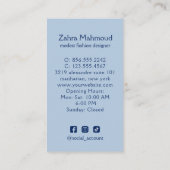 イスラムエレガント教イスラム教ヒジャブのロゴミニマリスト 名刺 (裏面)