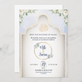 イスラムエレガント結婚式招待状ムスリム招待状 招待状 (正面/裏面)