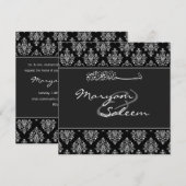 イスラムダマスク·ビスミラ·結婚式招待状·カード 招待状 (正面/裏面)