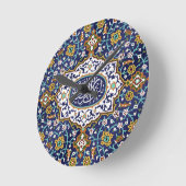 イスラムデザイン ラウンド壁時計 (傾斜)