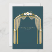 イスラムニカムスリム結婚式招待状 招待状 (裏面)