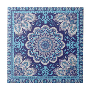 イスラムパターンブルートーンセラミックタイル タイル