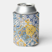 イスラムパッチワーク：マジョリカ陶芸瓦 缶クーラー (缶裏面)