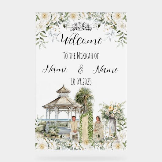 イスラムフローラニカ徴候 アクリルサイン (正面)