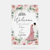 イスラムフローラピンク結婚アクリル徴候 アクリルサイン (正面)