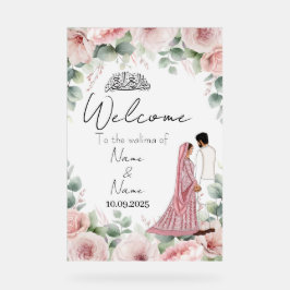 イスラムフローラピンク結婚アクリル徴候 アクリルサイン