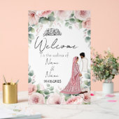 イスラムフローラピンク結婚アクリル徴候 アクリルサイン (ウェディング)