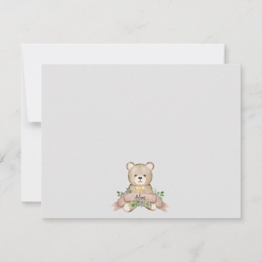 イスラムベビーの男の赤ちゃん発表 案内状 (裏面)