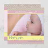 イスラムベビーアキカー写真発表の招待状 招待状 (正面/裏面)