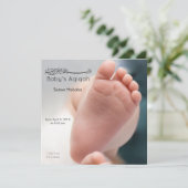 イスラムベビー足足aqiqah誕生招待 招待状 (スタンド正面)