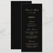 イスラムミニマルムスリム結婚ブラック メニュー (正面/裏面)