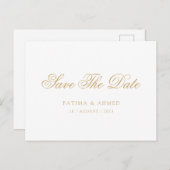 イスラムミニマル教徒の白が日付を保存 案内ポストカード (正面/裏面)