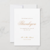 イスラムミニマル教徒金ゴールド結婚の サンキューカード (正面)