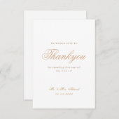イスラムミニマル教徒金ゴールド結婚の サンキューカード (正面/裏面)