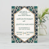 イスラムモザイク結婚式招待状 招待状 (スタンド正面)