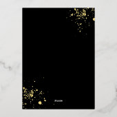 イスラムモダン教の結婚黒人と金ゴールド 箔招待状 (裏面)