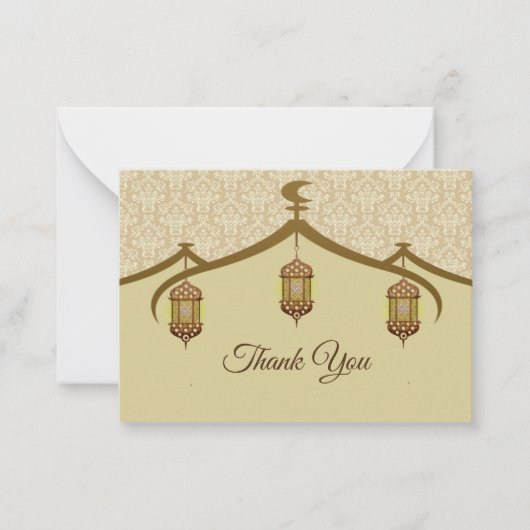 イスラムランプスタイルサンキューカード ノートカード (正面)