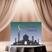 イスラム三日月ラマダンカレムのタイポグラフィ芸術 シーズンポストカード