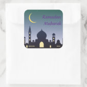 イスラム三日月ラマダンカレムのタイポグラフィ芸術 スクエアシール (バッグ)