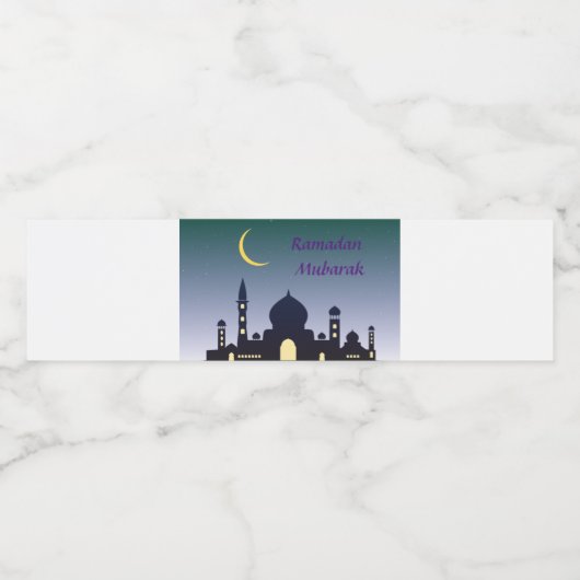 イスラム三日月ラマダンカレムのタイポグラフィ芸術 ペットボトルラベル (シングルラベル)