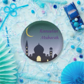 イスラム三日月ラマダンカレムのタイポグラフィ芸術 ペーパープレート (パーティー)