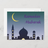 イスラム三日月ラマダンカレムのタイポグラフィ芸術 ポストカード (正面/裏面)